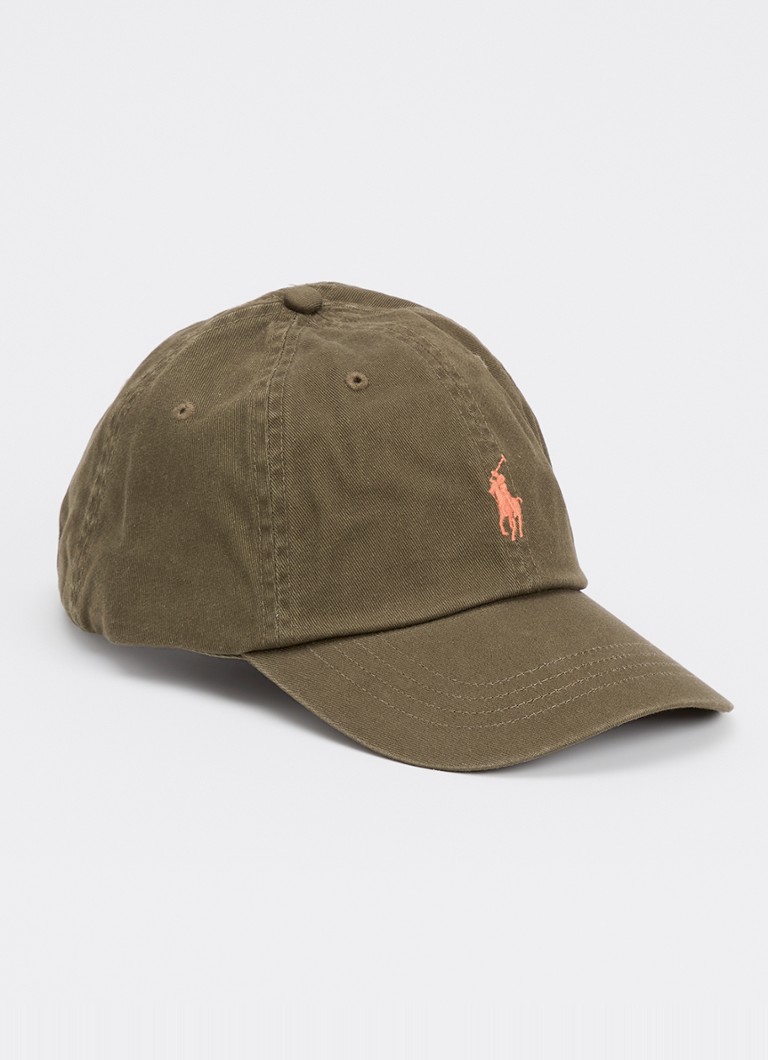 Ralph Lauren Dames Pet met logoborduring in de kleur Legergroen, maat: ONE SIZE