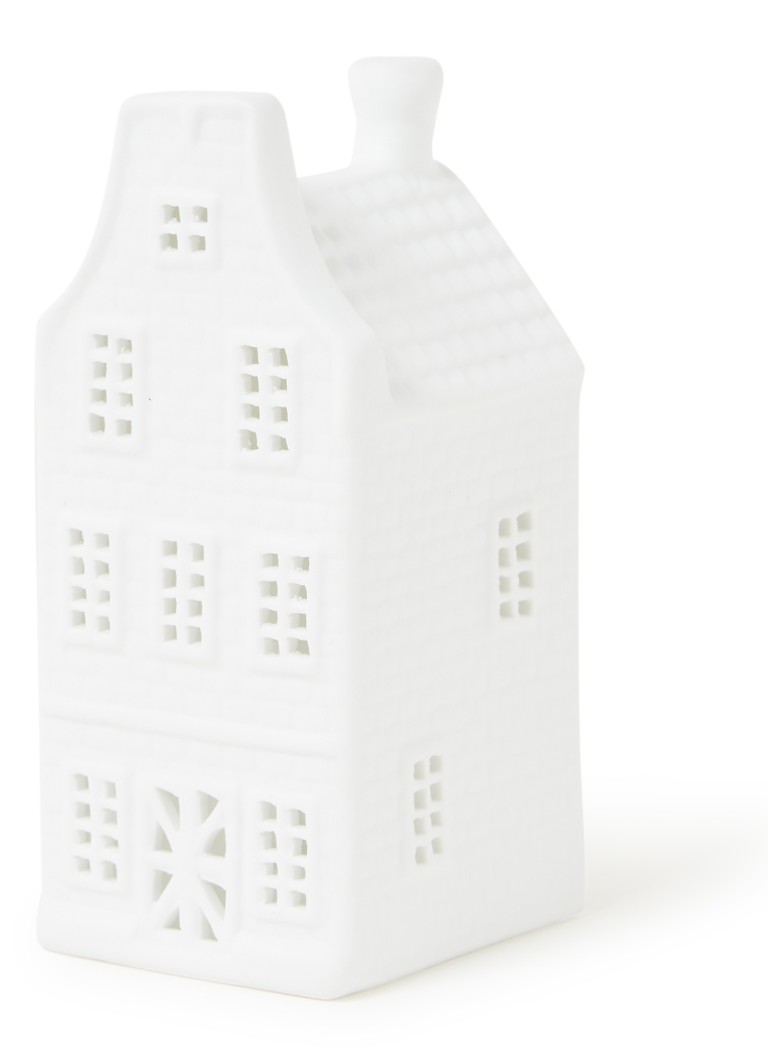 &Klevering Canal house waxinelichthouder 12,5 cm Wit - Deal