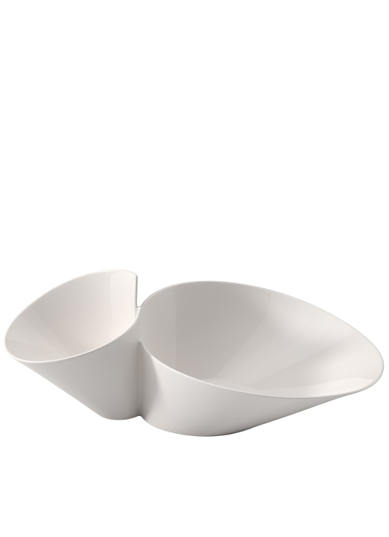 Villeroy & Boch Eye-catcher NewWave fruitschaal van porselein 49 x 27 cm Gebroken wit - Deal