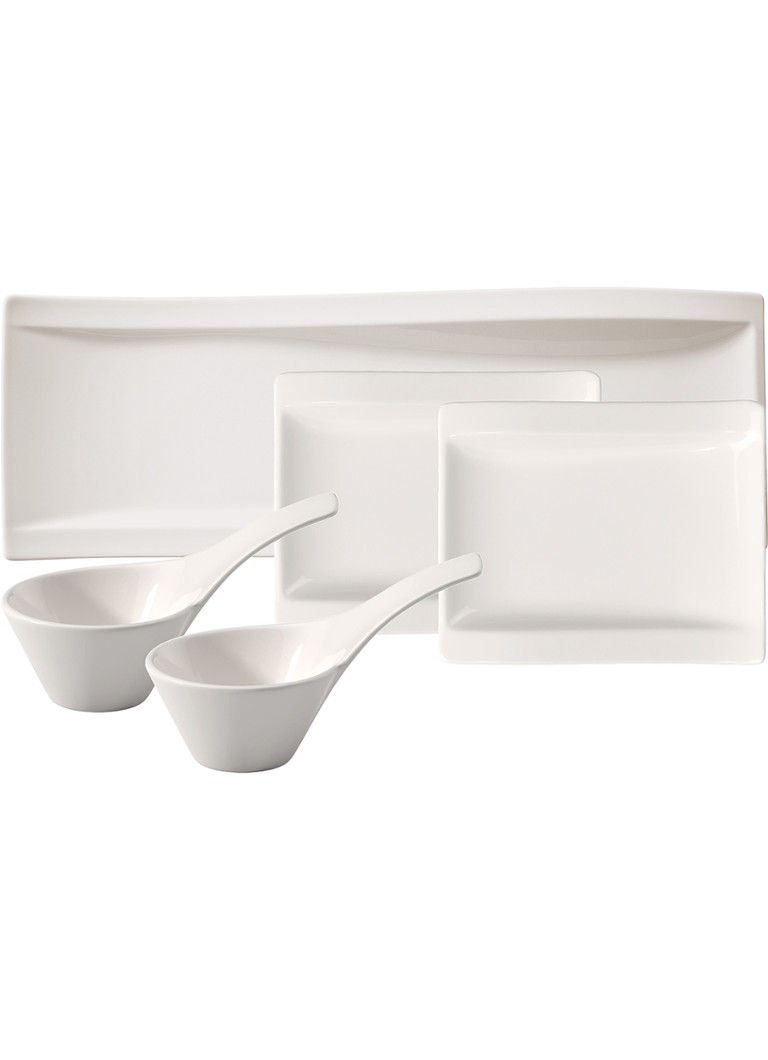 Villeroy & Boch NewWave antipasti serviesset voor 2 personen Ivoor - Deal