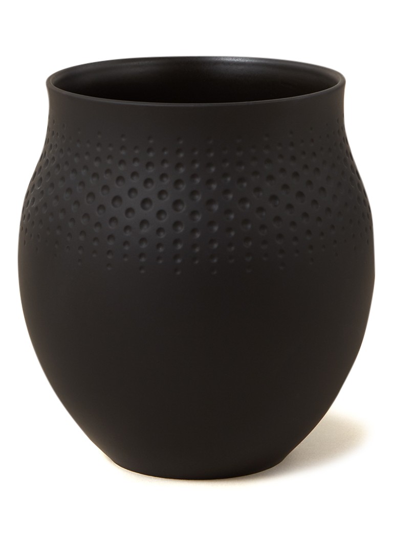 Villeroy & Boch Perle vaas 18 cm Zwart