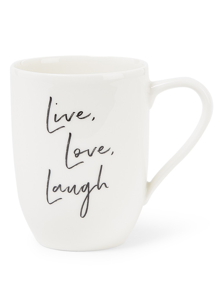 Villeroy & Boch Statement Live, Love, Laugh kopje 34 cl Gebroken wit - Deal