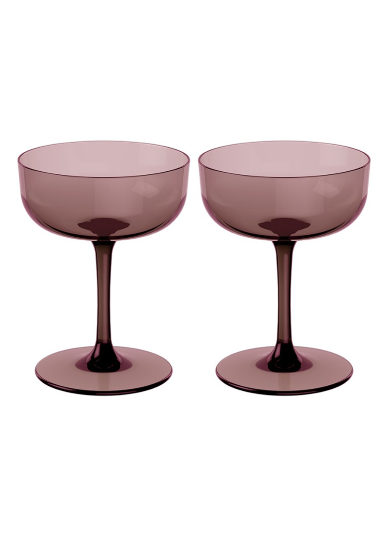 Villeroy & Boch Like champagne glazen set van 2 Aubergine