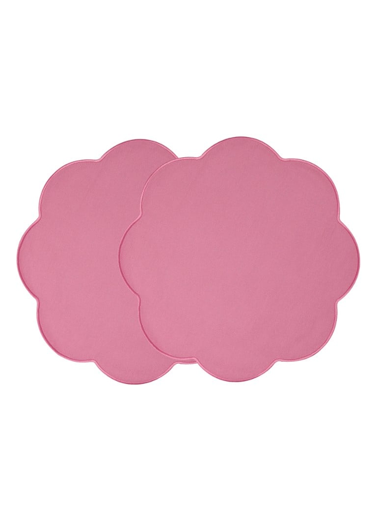 Villeroy & Boch Fleur servetten 40 x 40 cm set van 2 Roze - Deal