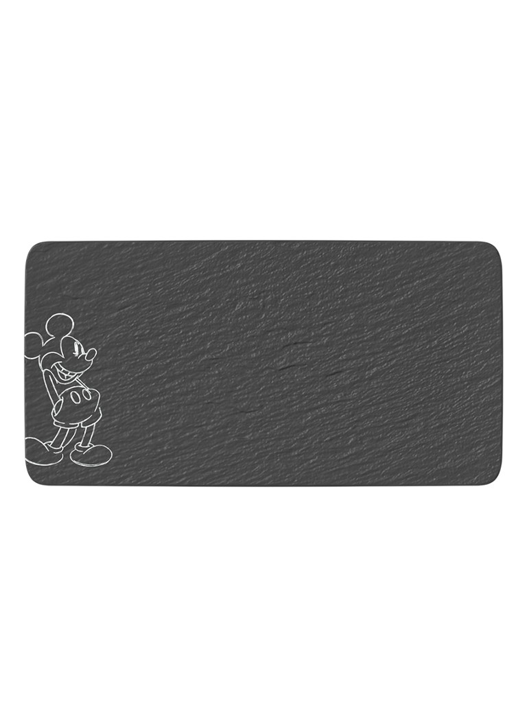 Villeroy & Boch Manufacture Rock - Mickey Mouse serveerschaal 35 x 18 cm Zwart - Deal