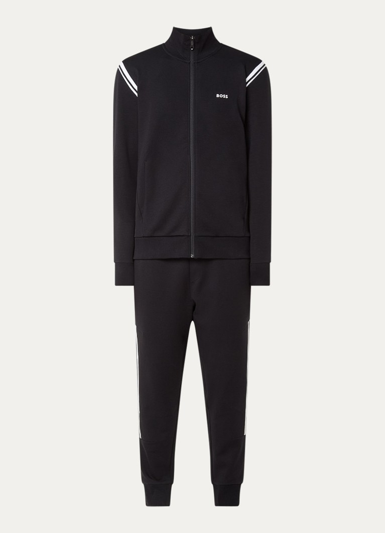 BOSS Heren Trainingspak met steekzakken en logo in de kleur Zwart