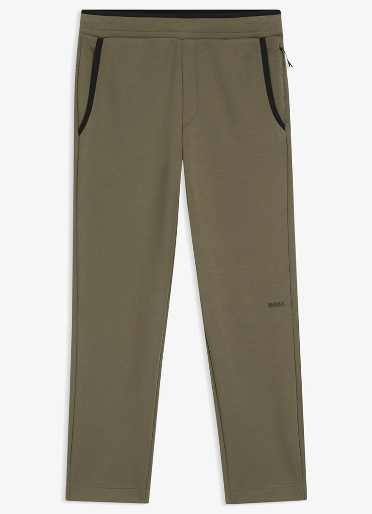 BOSS Heren Regular-fit trainingsbroek van superzacht stretchmateriaal in de kleur Beige