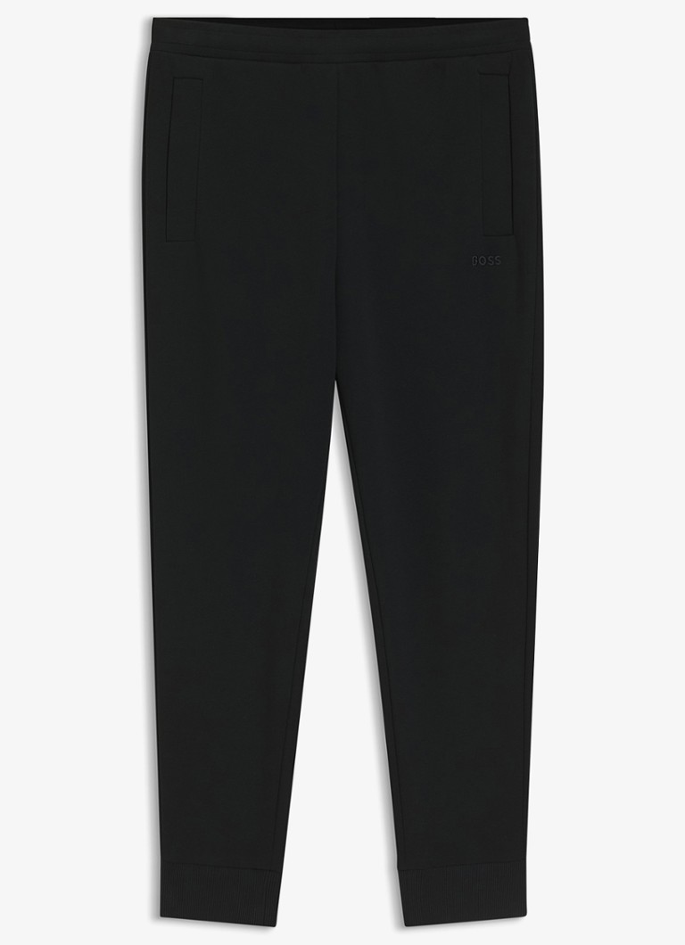 BOSS Heren Joggingbroek met logo in de kleur Black-002
