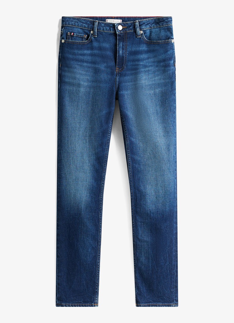 Tommy Hilfiger Dames Mid waist slim fit jeans met steekzakken in de kleur Indigo