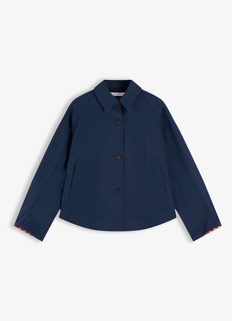 Tommy Hilfiger Dames Jack met waterafstotende coating in de kleur Donkerblauw