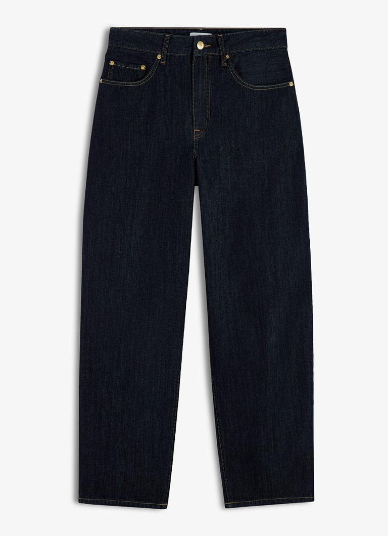 Tommy Hilfiger Dames Quinn mid waist wide leg jeans met donkere wassing in de kleur Indigo