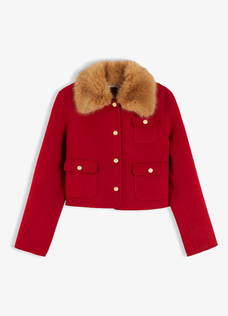 Tommy Hilfiger Dames Jack met afneembare kraag in de kleur Rood