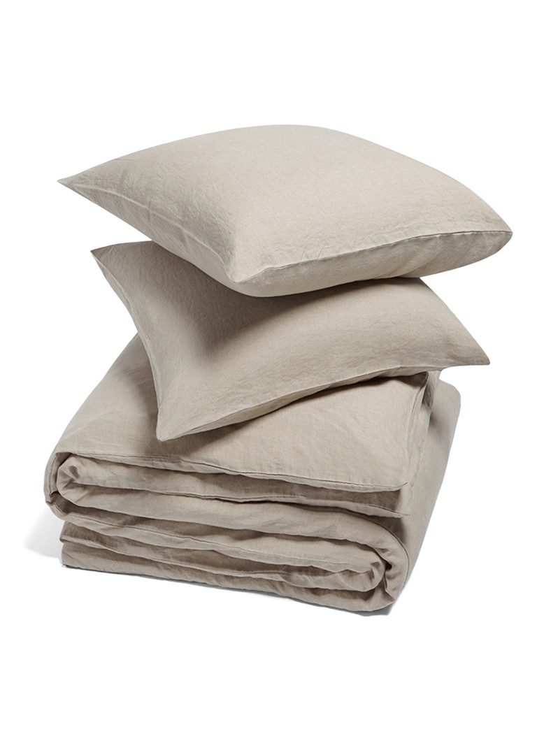 Yumeko Dekbedovertrekset van gewassen linnen - inclusief kussenslopen Beige - Deal