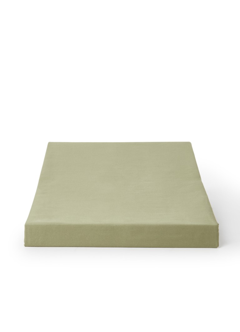 Yumeko Hoeslaken van katoensatijn 300TC, hoekhoogte 30 cm Donkergroen - Deal