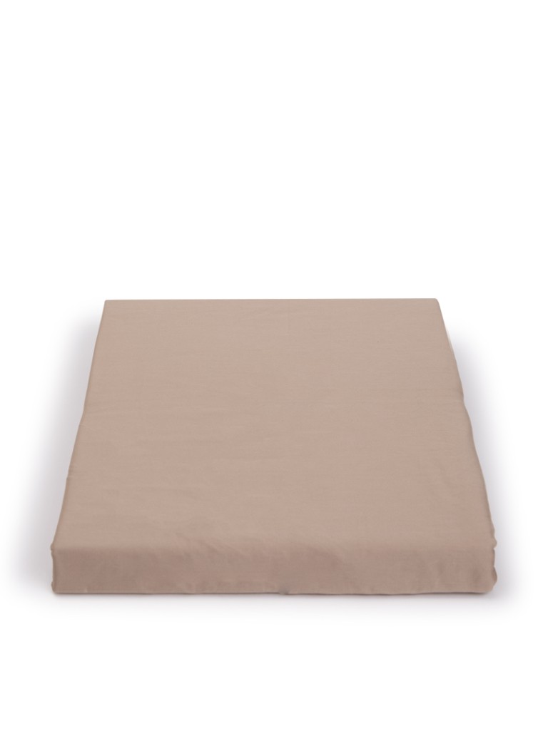Yumeko Hoeslaken van katoensatijn 300TC, hoekhoogte 30 cm Donkerbeige - Deal