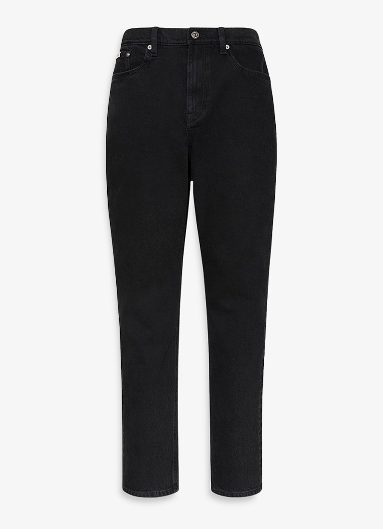 Calvin Klein Dames High waist mom jeans met gekleurde wassing in de kleur Zwart