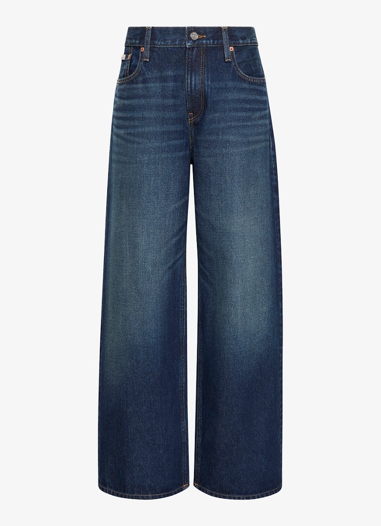 Calvin Klein Dames Low waist wide fit jeans met donkere wassing in de kleur Donkergrijs