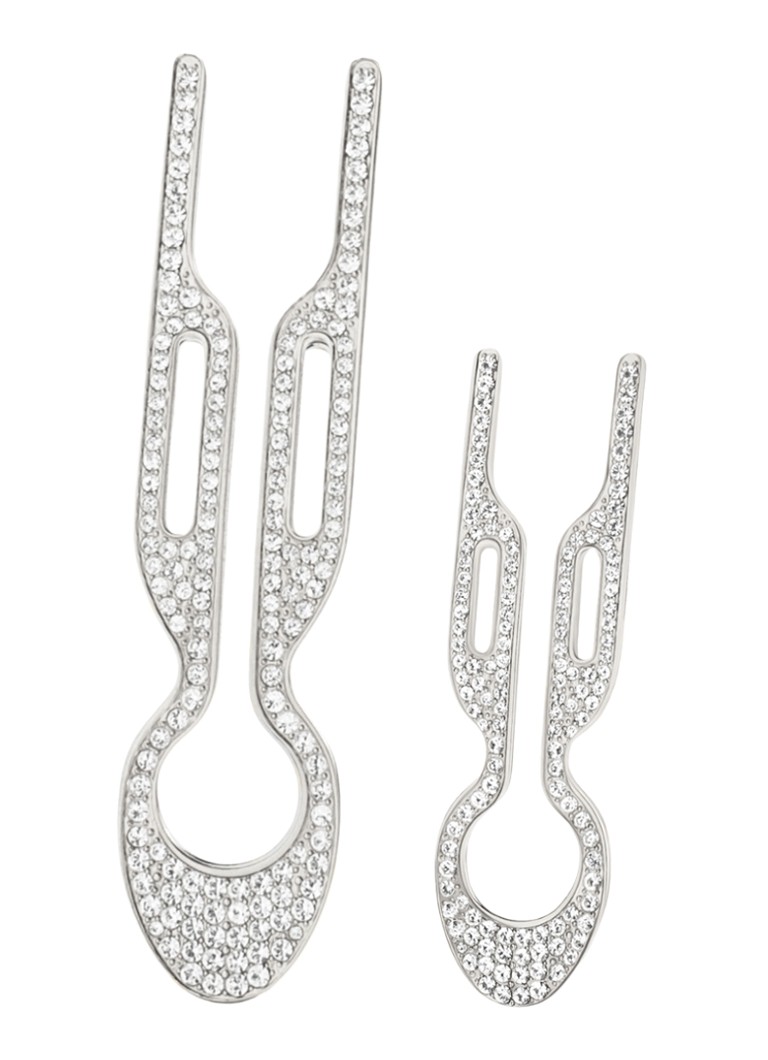 Fiona Franchimon Dames Nº 1 Hairpin Petite Steel met Swarovski® Crystals - haarpin set van 2 in de kleur , maat: 2st.