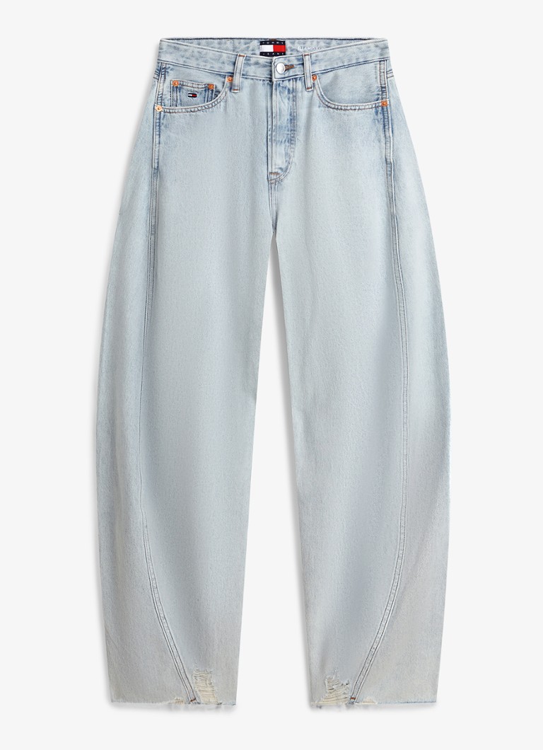 Tommy Hilfiger Dames High waist wide fit jeans met lichte wassing in de kleur Lichtblauw