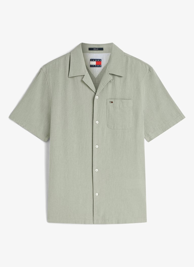 Tommy Hilfiger Dames Midi jurk met plooien en logoborduring in de kleur Donkerblauw