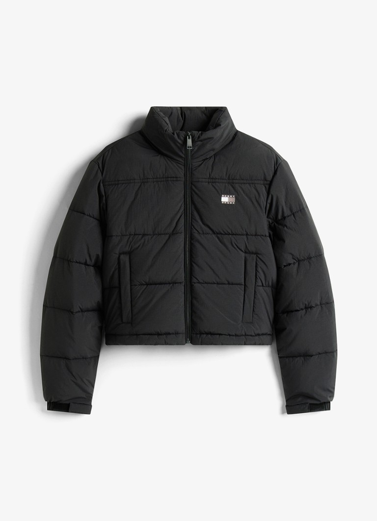Tommy Hilfiger Dames Puffer jack met waterafstotende coating in de kleur Zwart