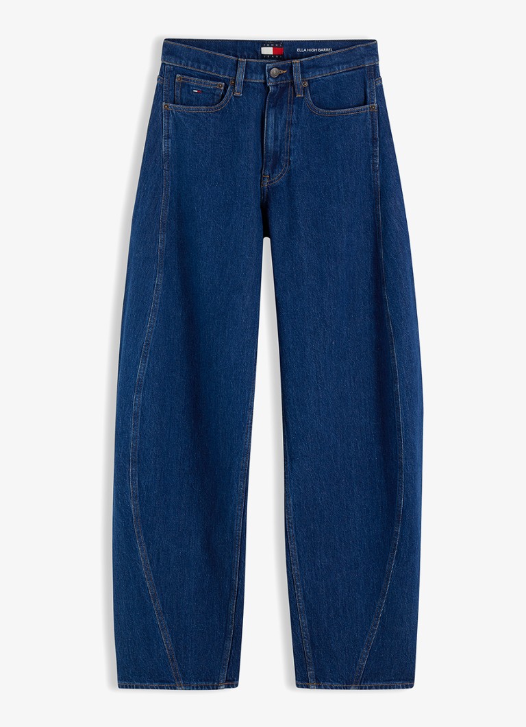 Tommy Hilfiger Dames High waist loose fit jeans met donkere wassing in de kleur Jeans