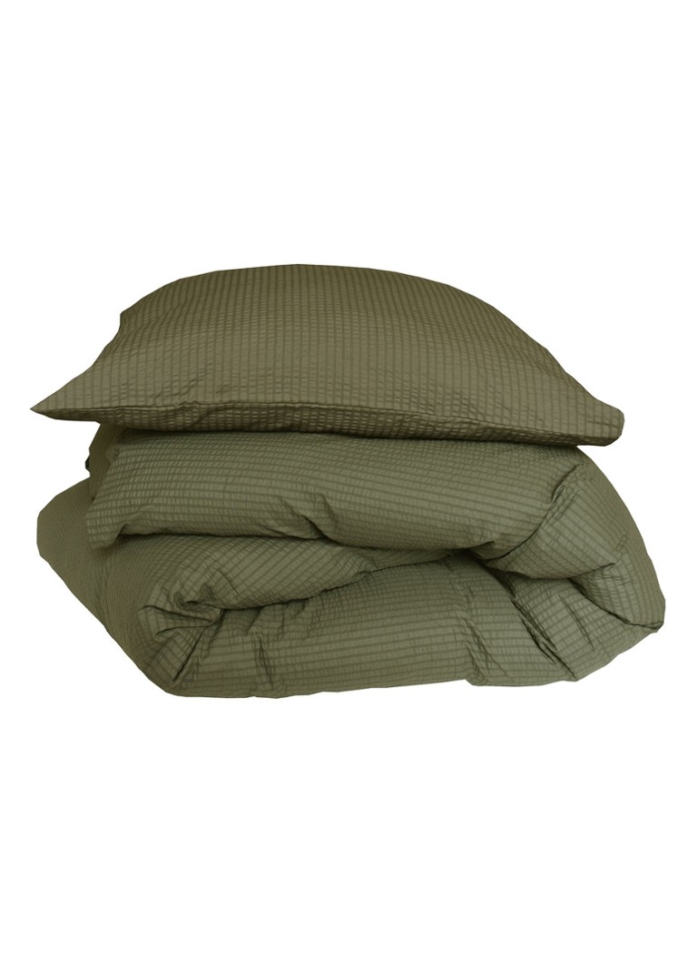 Crisp Sheets Crisp dekbedovertrekset van katoen 154TC - inclusief kussensloop Bronsgroen - Deal