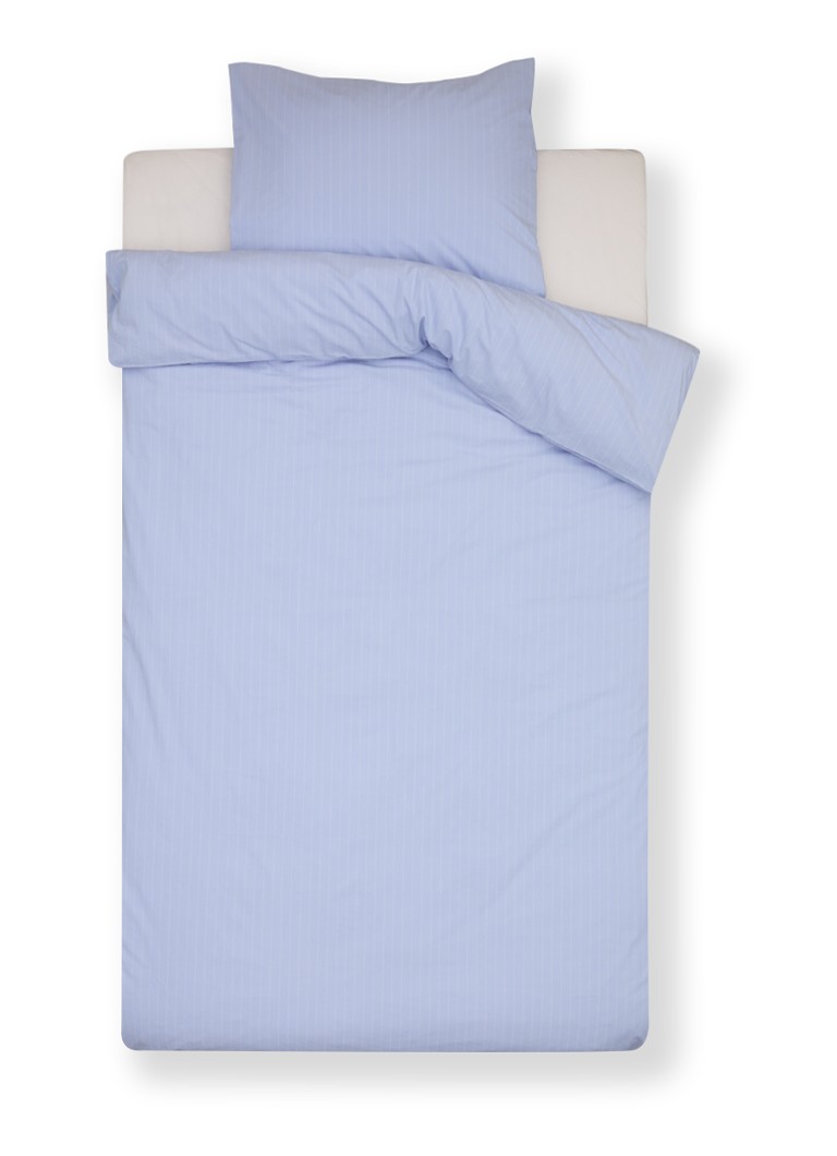 Crisp Sheets Stripe dekbedovertrekset van katoen perkal 200TC - inclusief kussenslopen Blauw - Deal