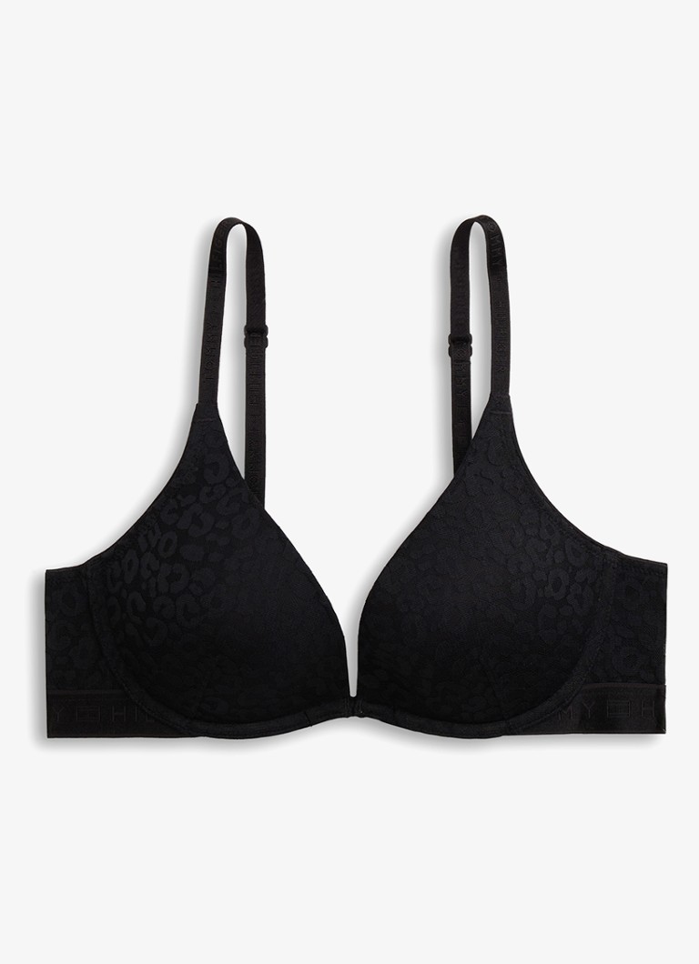 Tommy Hilfiger Dames Push-up bh met beugelondersteuning in de kleur Zwart