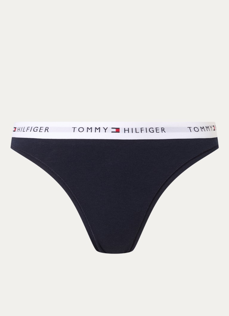 Tommy Hilfiger Dames Slip met logoband in de kleur Donkerblauw