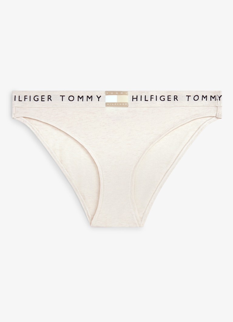 Tommy Hilfiger Dames Slip met logoband in de kleur Beige