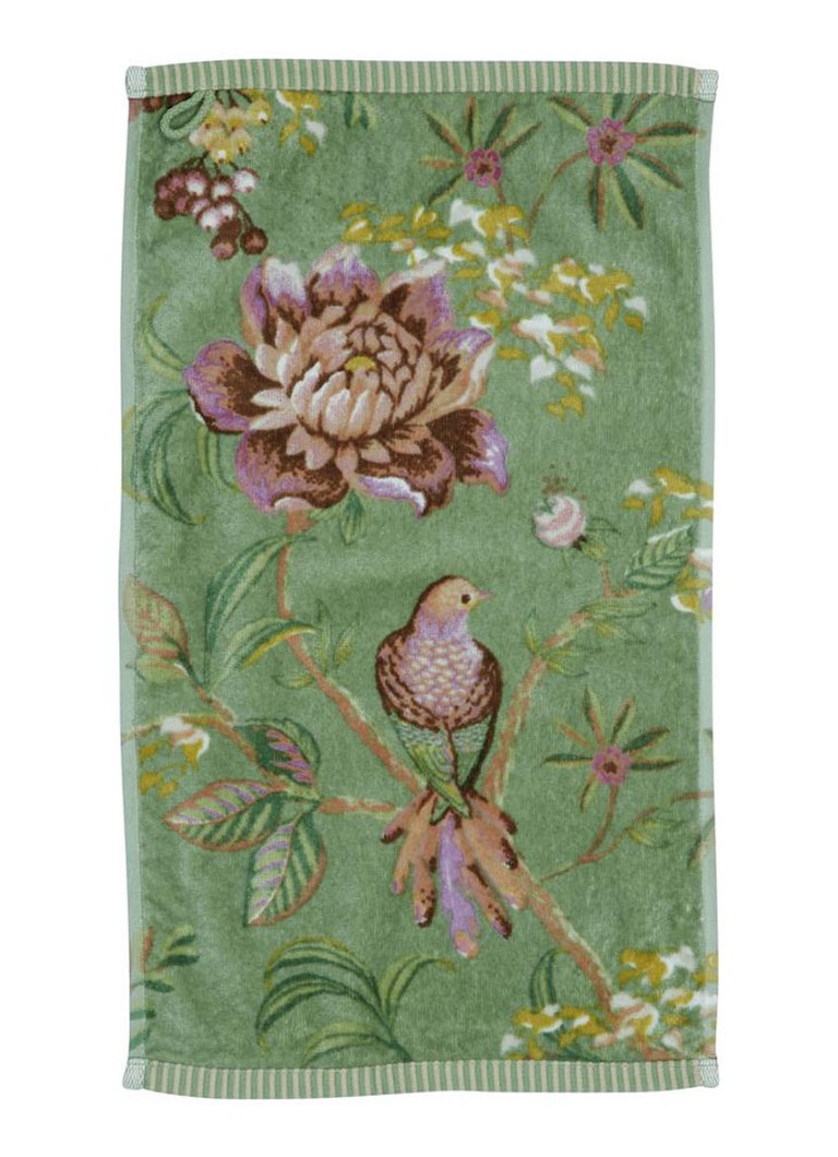 Pip Studio Secret Garden gastendoek van terry katoen - 400 gr/m2 - 30 x 50 cm Groen - Deal