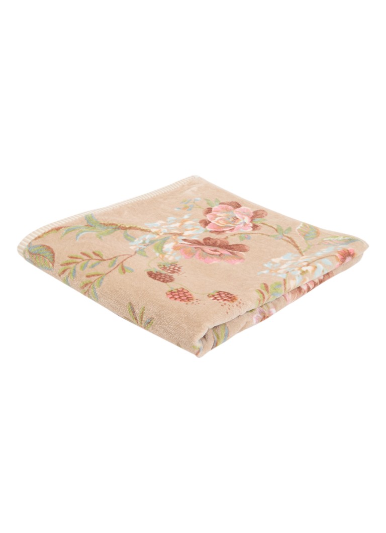 Pip Studio Secret garden badhanddoek van katoen - 400 gr/m2 - 47 x 140 cm Zand - Deal