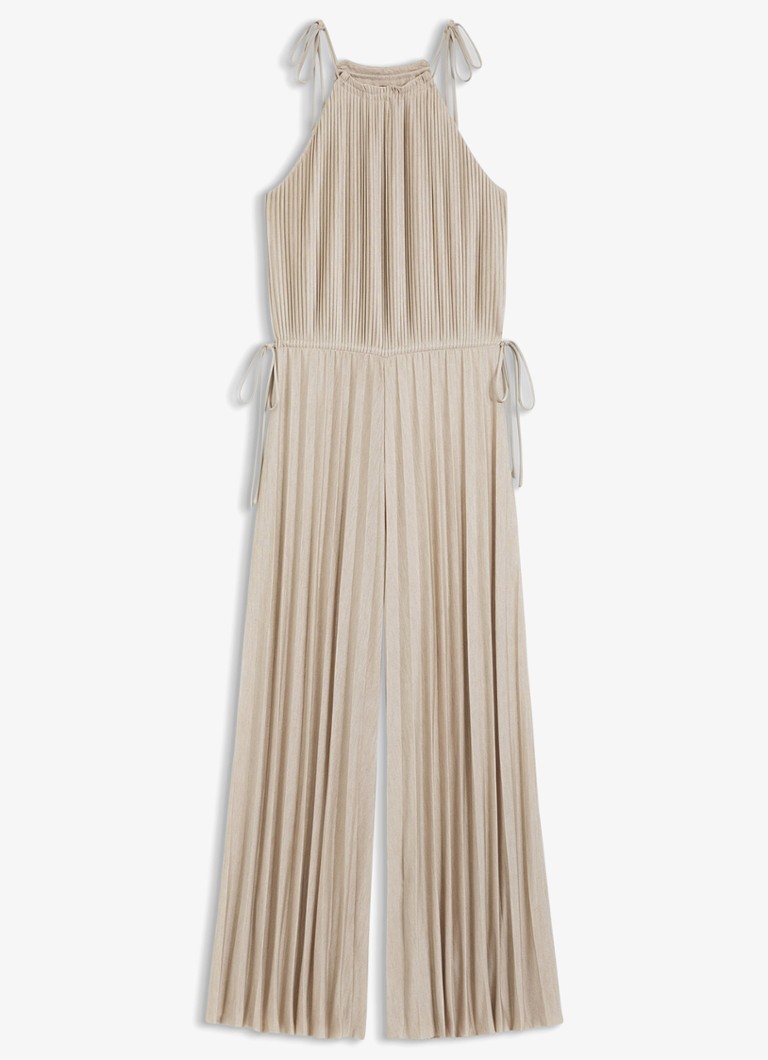 BOSS Dames Jumpsuit met plooien in de kleur Beige