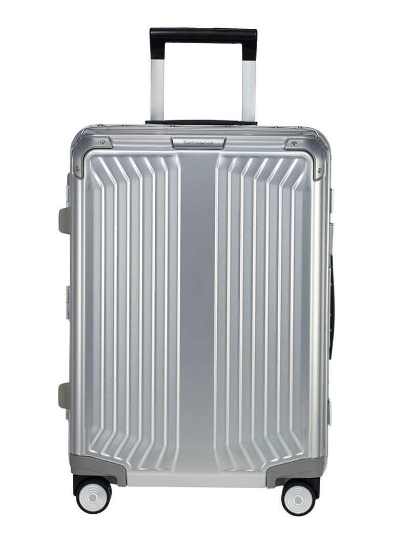 Samsonite koffer Lite-Box Alu spinner 55 cm Zilver - Deal