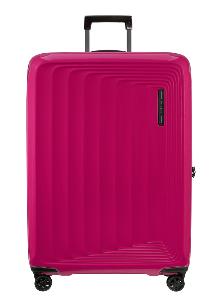 Samsonite koffer Nuon vergrootbare spinner 81 cm Metallic Ruby / Donkerroze - Deal