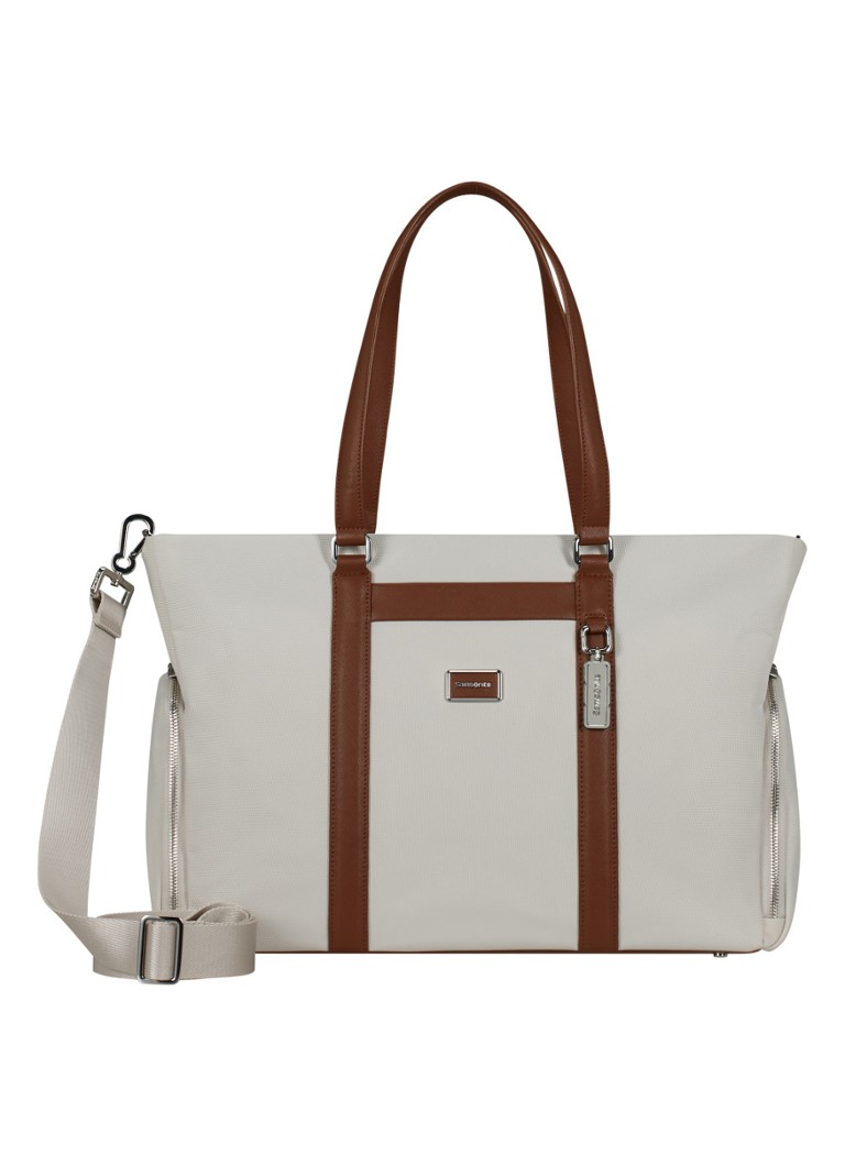 Samsonite Dames Image Biz shopper met 14.1 inch laptopvak in de kleur Ivory