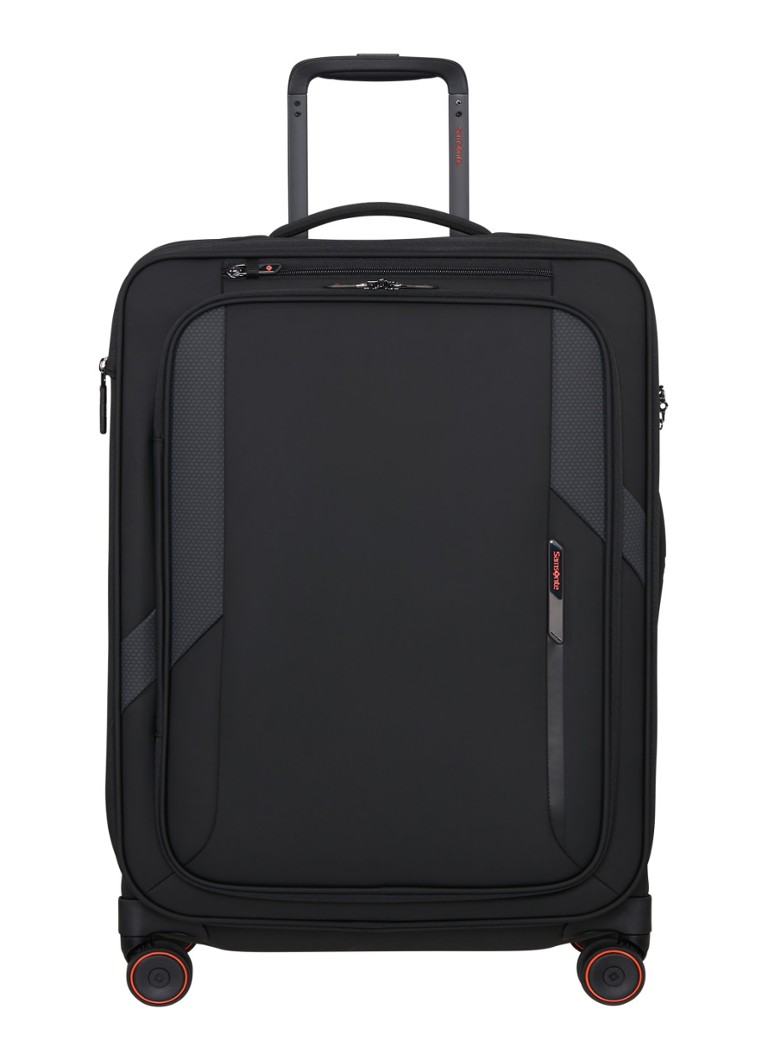 Samsonite koffer Glazed vergrootbare spinner 67 cm Zwart - Deal