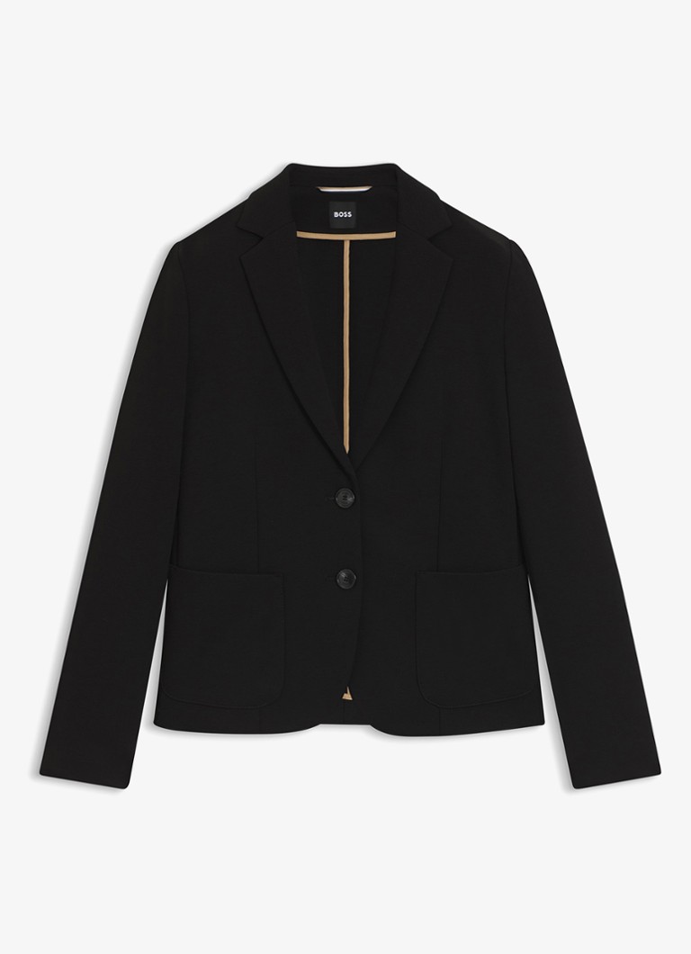 BOSS Dames Jonalahra blazer met opgestikte zakken in de kleur Zwart