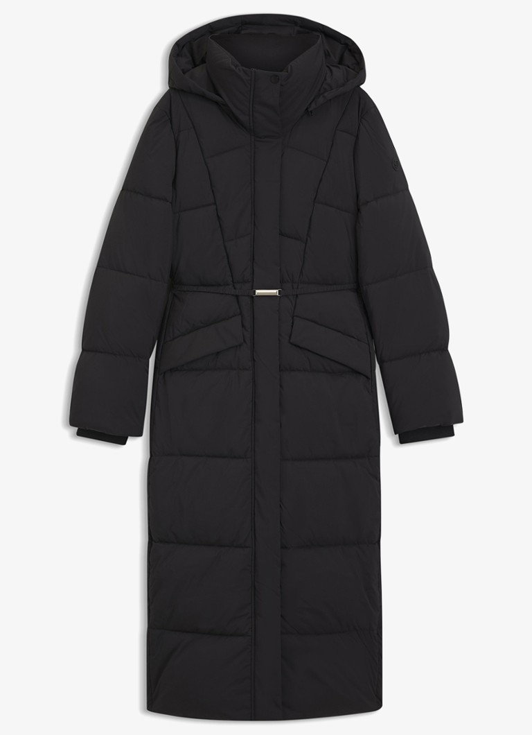 BOSS Dames Puffer jas met ceintuur in de kleur Zwart