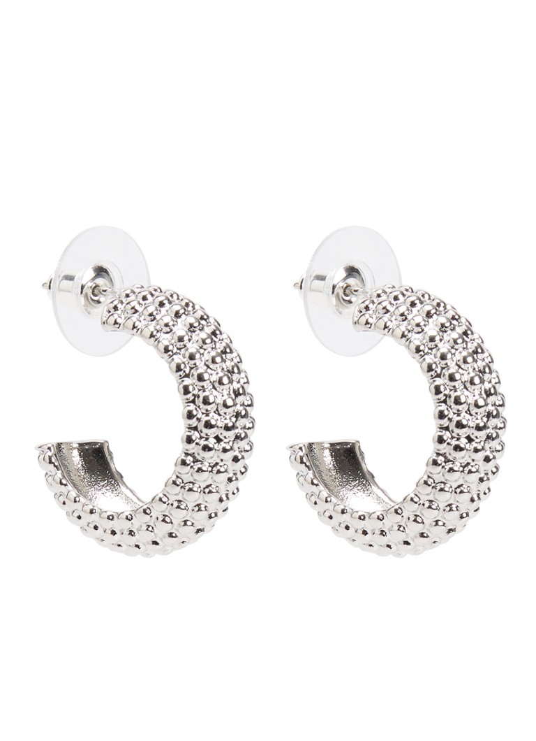 Camps & Camps Dames Medium Dots oorringen in de kleur Zilver, maat: 1sz