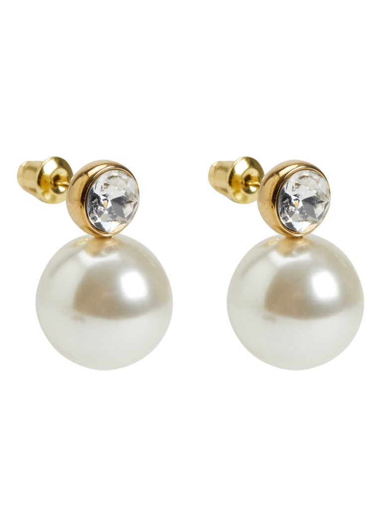 Camps & Camps Dames Oorstekers met parel verguld in de kleur Parelmoer, maat: 1sz