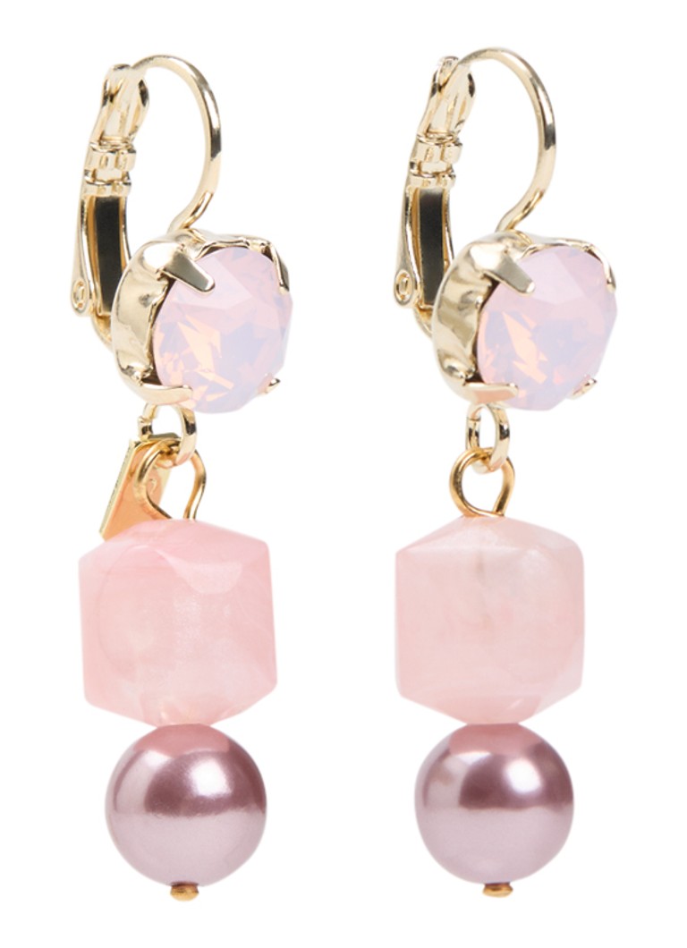 Camps & Camps Dames Oorhangers met Swarovski verguld