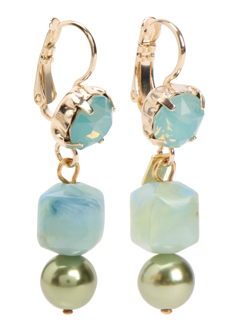 Camps & Camps Dames Oorhangers met Swarovski verguld