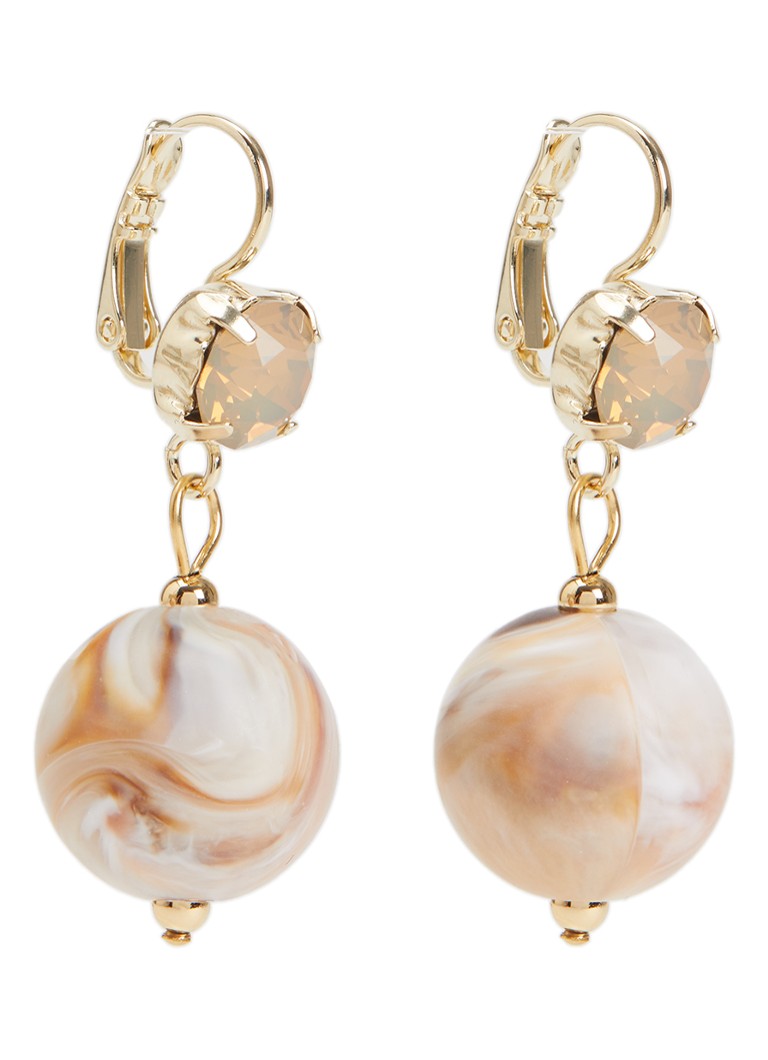 Camps & Camps Dames Oorhangers met Swarovski kristal verguld