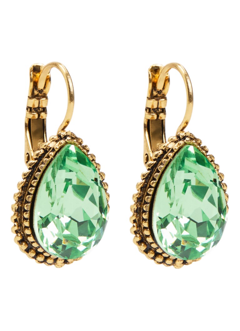 Camps & Camps Dames Oorhangers met Swarovski kristal verguld