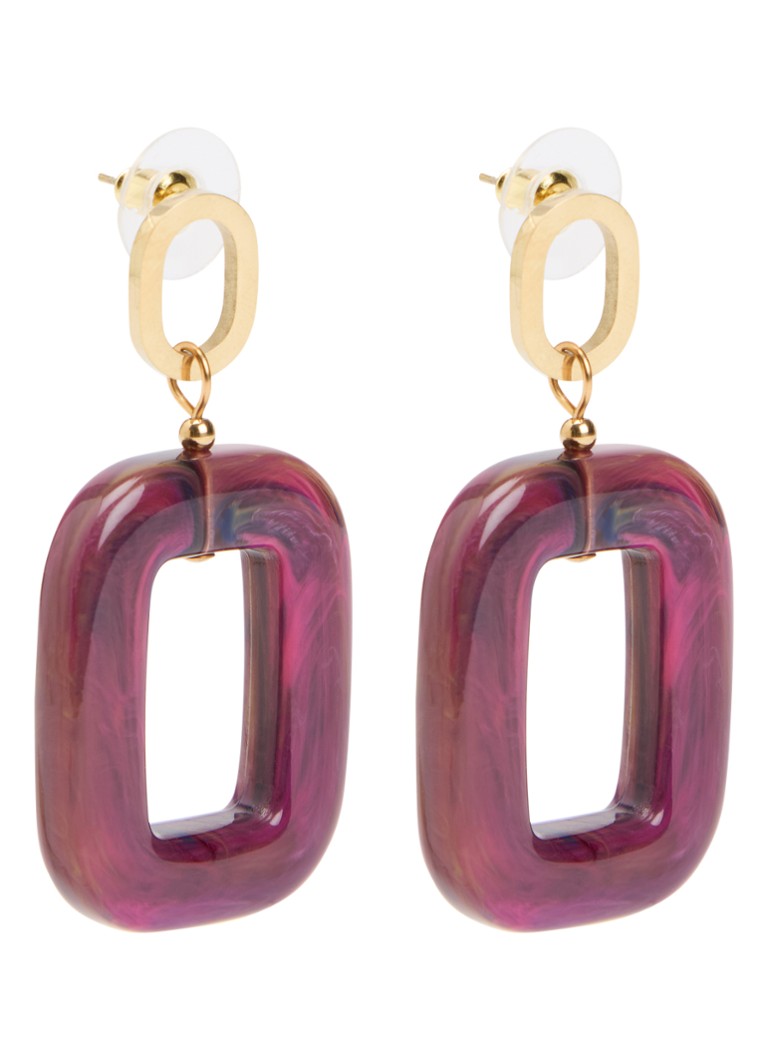 Camps & Camps Dames Bold Chunky Dangling oorstekers verguld