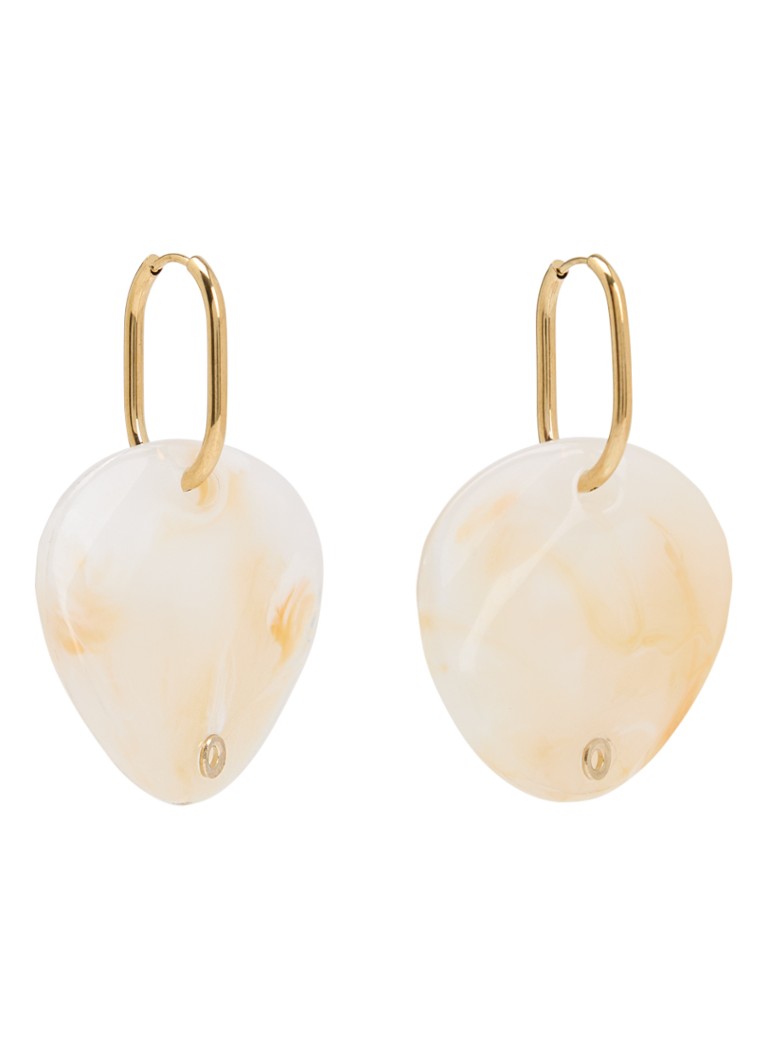 Camps & Camps Dames Dangling Moon oorhangers verguld