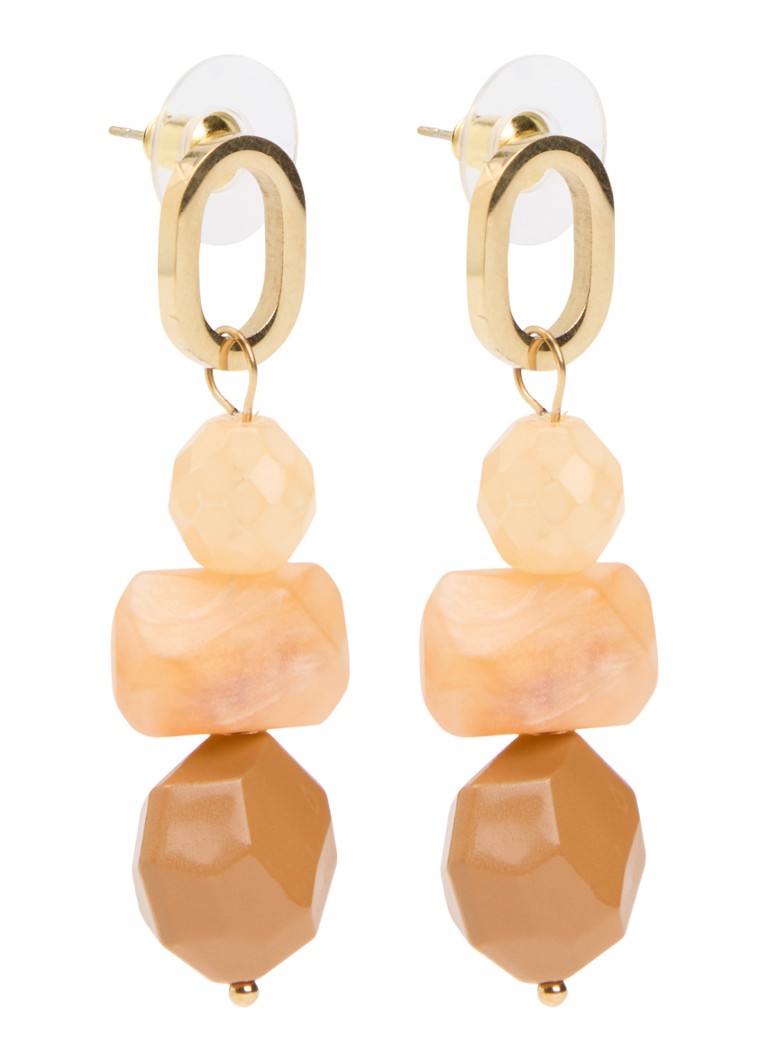 Camps & Camps Dames Terracotta Trio oorstekers verguld