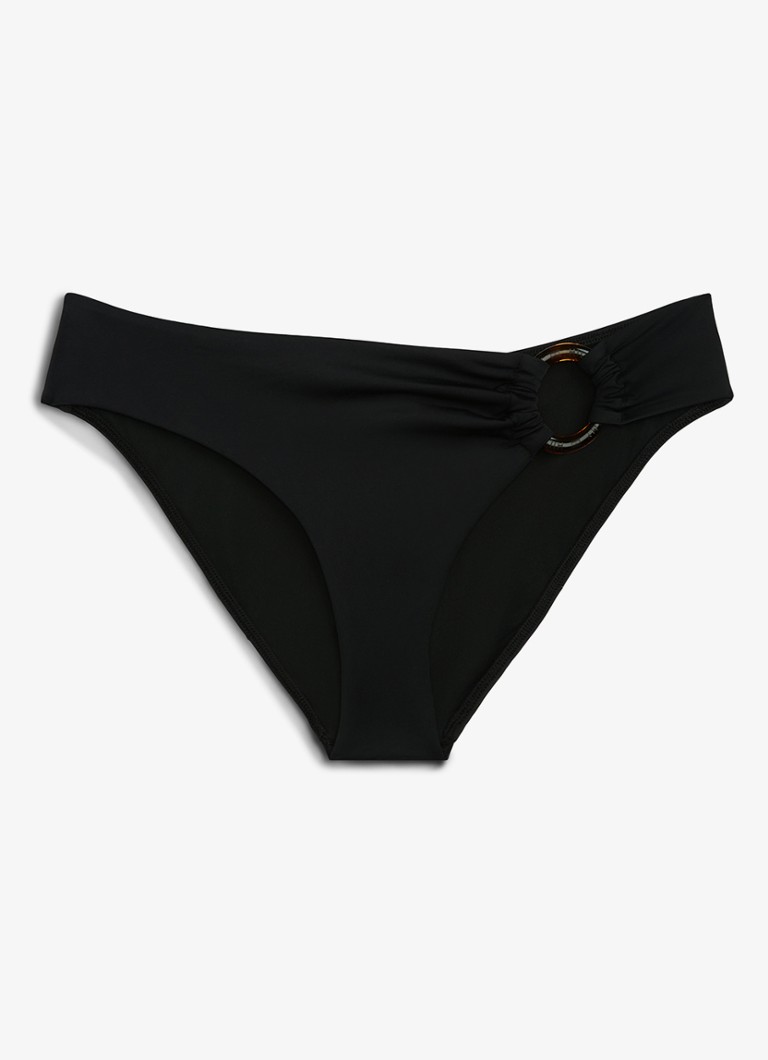 Tommy Hilfiger Dames Bikinislip met ringdetail in de kleur Zwart